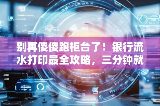 别再傻傻跑柜台了！银行流水打印最全攻略，三分钟就搞懂