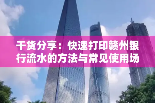 干货分享：快速打印赣州银行流水的方法与常见使用场景