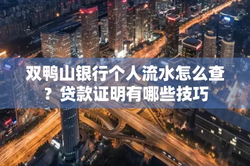 双鸭山银行个人流水怎么查?贷款证明有哪些技巧